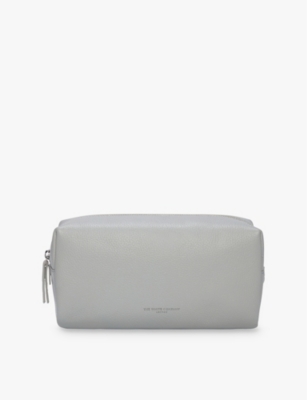 THE WHITE COMPANY: Branded grained-leather make-up bag