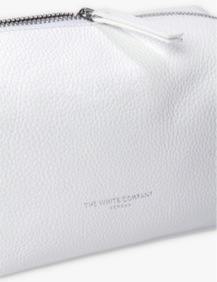 THE WHITE COMPANY: Branded grained-leather make-up bag