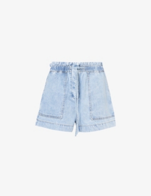 Rails Foster Paperbag Denim Shorts In Faded Indigo