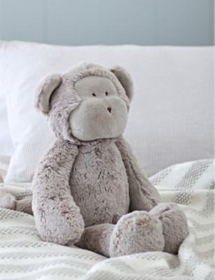 THE LITTLE WHITE COMPANY: Marcelle monkey springy-tail recycled-polyester soft toy 25cm