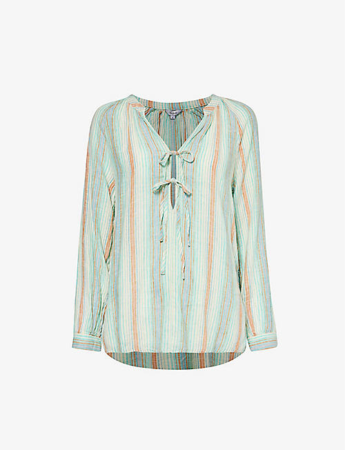 RAILS: Brielle striped linen-blend blouse