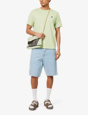 Moose Knuckles Mens Mint - 1373 Satellite Brand-embroidered Cotton-jersey T-shirt In Mint - 1373