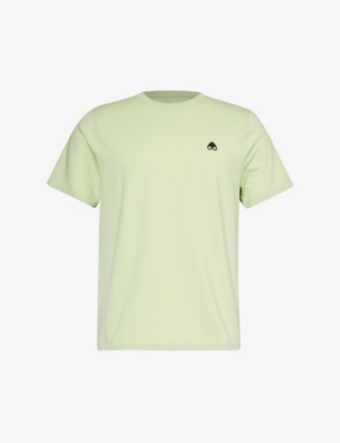 Moose Knuckles Mens Mint - 1373 Satellite Brand-embroidered Cotton-jersey T-shirt In Mint - 1373