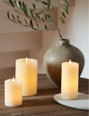 THE WHITE COMPANY: Glow large LED wax candle 15cm