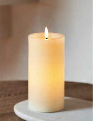 THE WHITE COMPANY: Glow large LED wax candle 15cm