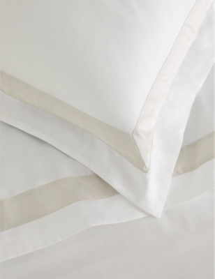 THE WHITE COMPANY: Albany oxford cotton-sateen single pillowcase