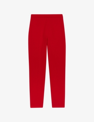 Ted Baker Womens Red Manabut Slim-fit High-rise Stretch-woven Trousers