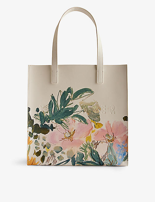 TED BAKER: Meaicon large floral-print icon tote bag