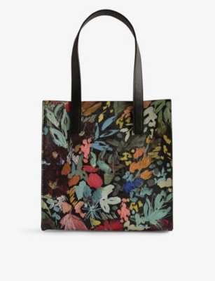 TED BAKER Beaicon floral-print small faux-leather icon bag - Main Image