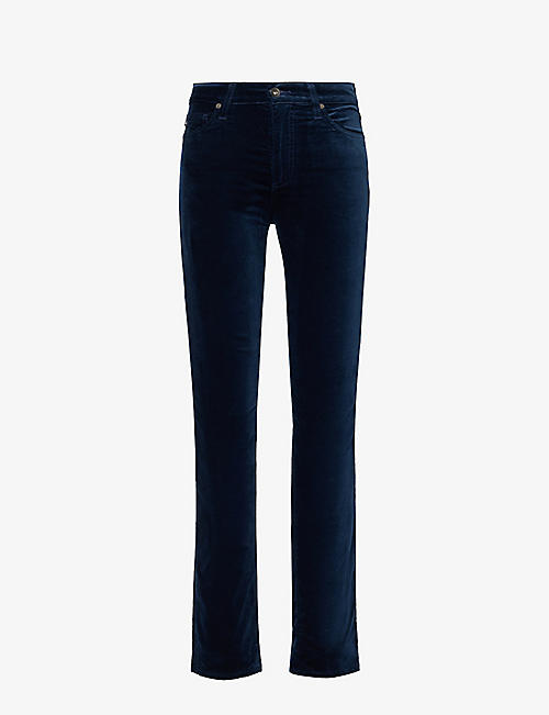 AG: Mari straight-leg high-rise stretch-denim jeans
