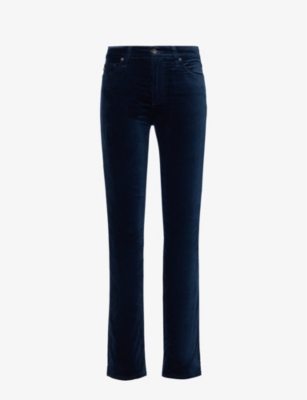 Ag Jeans Womens Atlantic Night Mari Straight-leg High-rise Stretch-denim Jeans