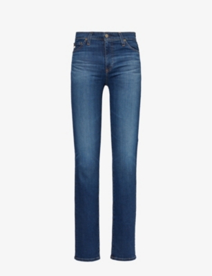 AG: Mari straight-leg high-rise stretch-denim jeans