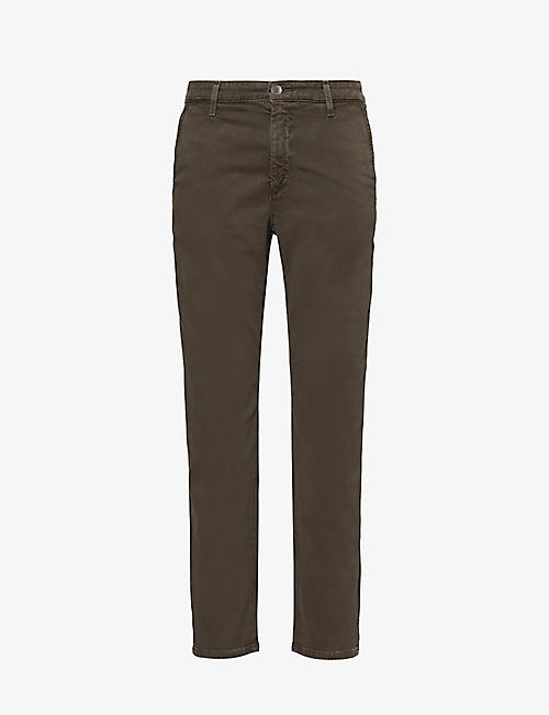 AG: Caden tapered-leg mid-rise cotton-blend trousers