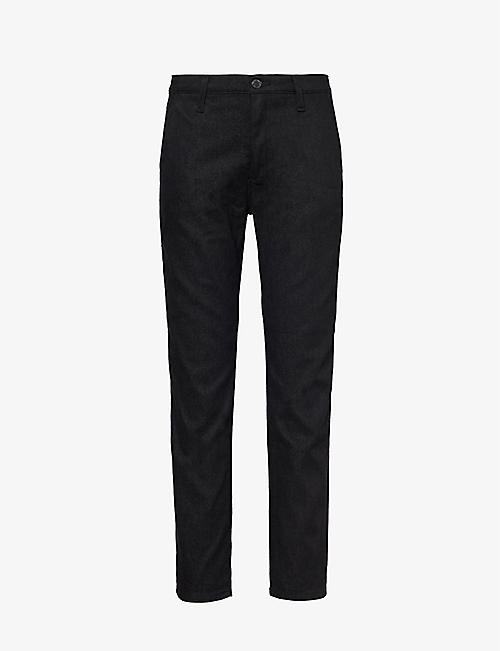 AG: Caden straight-leg mid-rise cotton-blend trousers