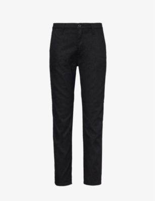 Ag Jeans Womens Charcoal Stone Caden Straight-leg Mid-rise Cotton-blend Trousers