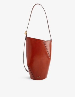 CULT GAIA: Aldari adjustable-strap leather shoulder bag