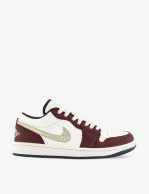 NIKE: Air Jordan 1 Low panelled leather low-top trainers