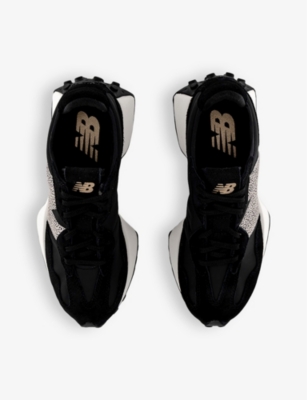 NEW BALANCE: 327 suede and mesh low-top trainers