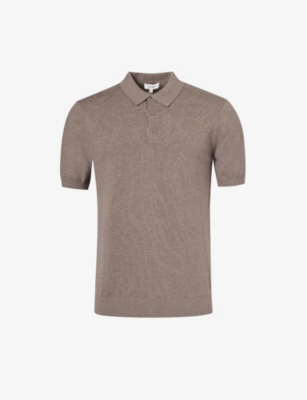 ARNE: Short-sleeved regular-fit cotton-knit polo shirt