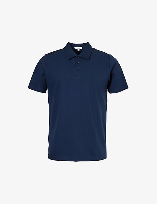 ARNE: Short-sleeved regular-fit cotton-jersey polo shirt