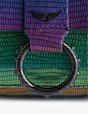 Shop Zadig & Voltaire Zadig&voltaire Women's Rainbow Kate Removable-chain Stud-embellished Leather Wallet
