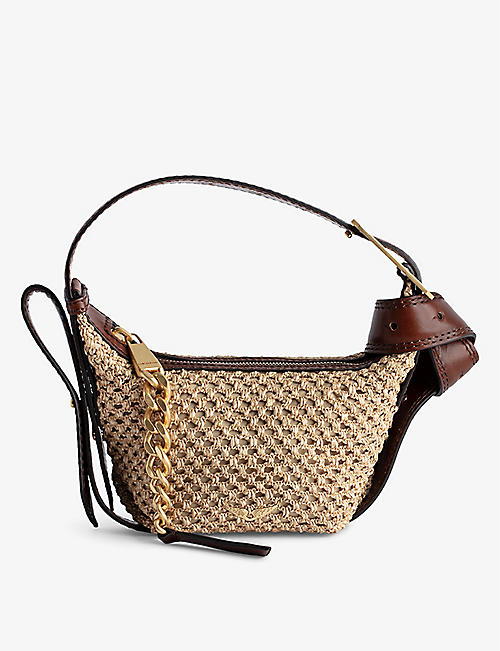 ZADIG&VOLTAIRE: Cecilia extra-small wing-embellished woven cross-body bag