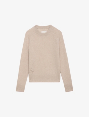 Shop Zadig & Voltaire Zadig&voltaire Womens Scout Sourcy Round-neck Long-sleeve Cashmere Jumper