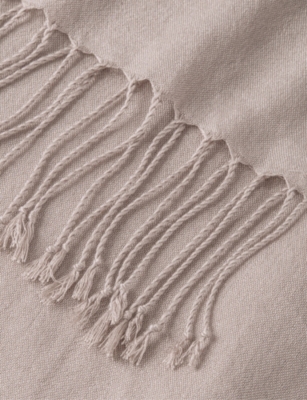 THE WHITE COMPANY: Fringe-embellished modal and wool scarf