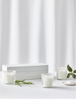 THE WHITE COMPANY: Summer ribbed votive candles set of three