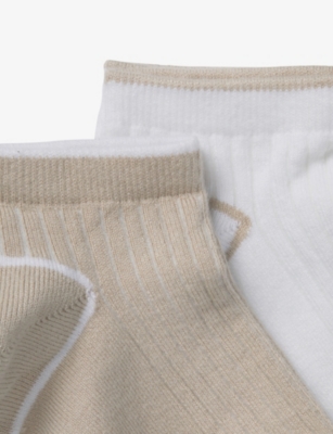 THE WHITE COMPANY: Tipping Pack Of Two Woven Trainer Socks