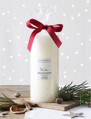 THE WHITE COMPANY: Winter medium scented pillar candle 590g