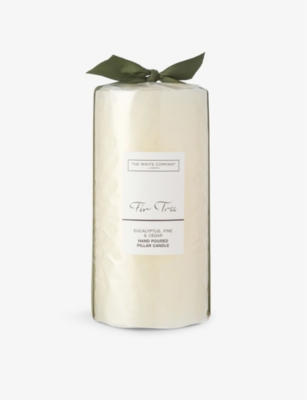THE WHITE COMPANY: Fir Tree Pillar Medium scented wax candle 625g