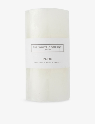 THE WHITE COMPANY: Pure Medium Unscented Wax Pillar Candle