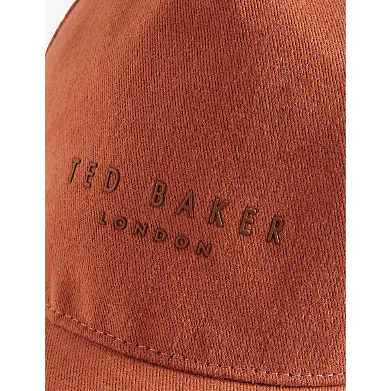 Shop Ted Baker Mens Nude-pink Fredds Logo-embroidered Cotton Baseball Cap