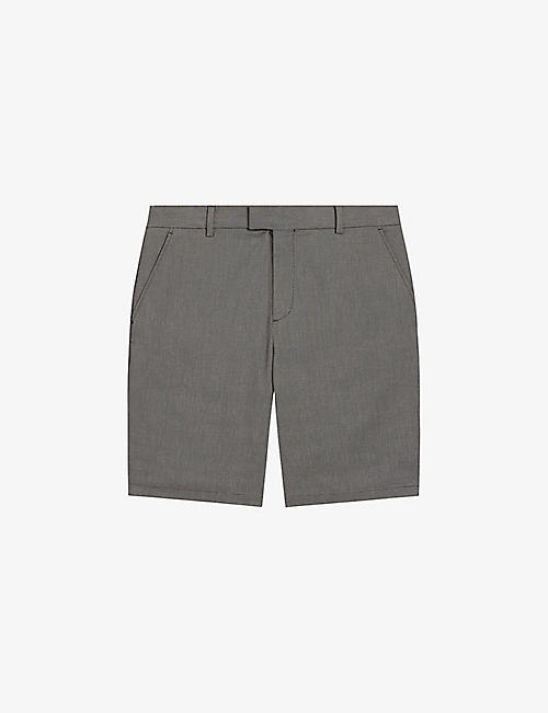 TED BAKER: Katford textured stretch-cotton shorts