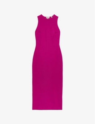 Ted Baker Womens Purple Esthaa Slim-fit Sleeveless Stretch-woven Midi Dress