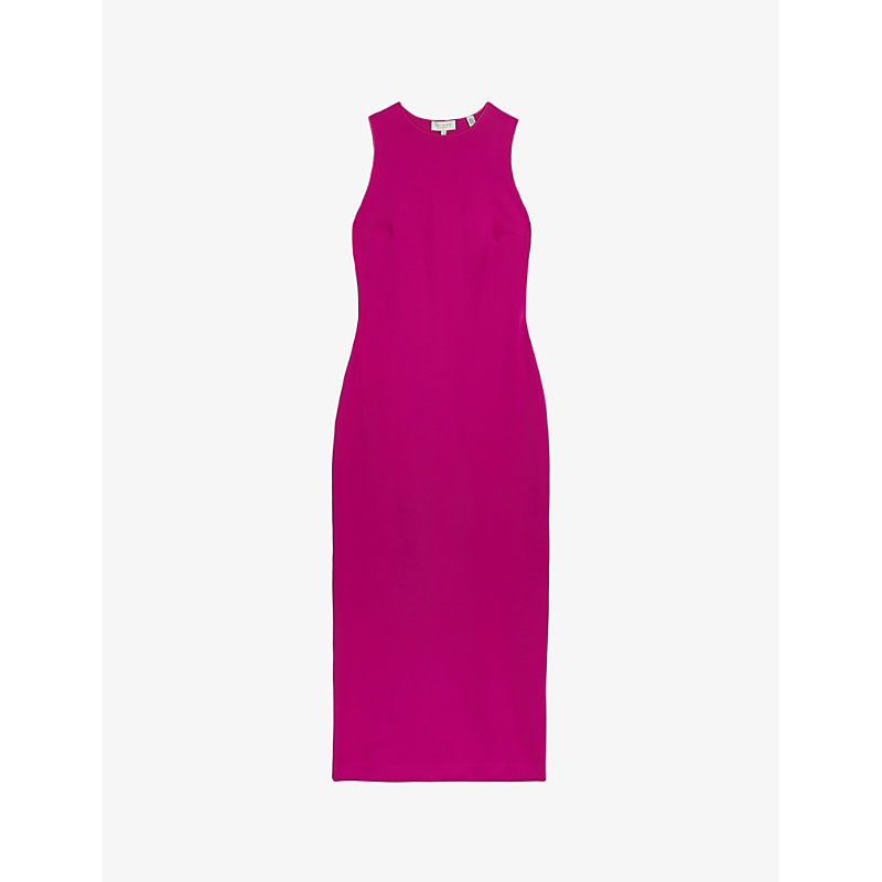 Ted Baker Womens Purple Esthaa Slim-fit Sleeveless Stretch-woven Midi Dress