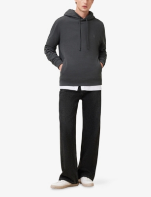 ALLSAINTS: Raven Logo-Embroidered Regular-Fit Cotton Hoody