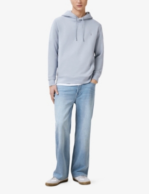 ALLSAINTS: Raven logo-embroidered regular-fit organic-cotton hoody