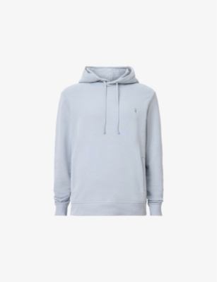 ALLSAINTS: Raven logo-embroidered regular-fit organic-cotton hoody