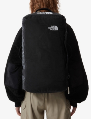 Shop The North Face Black/white Base Camp Voyager Recycled-polyester Duffel Bag