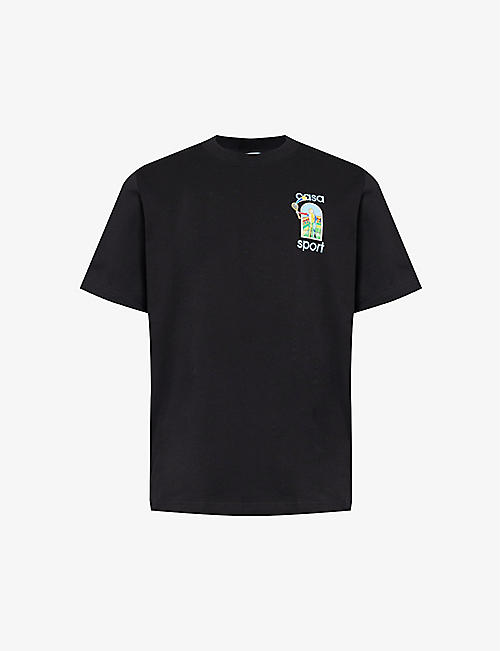 CASABLANCA: Le Jeu Coloré graphic-print organic cotton-jersey T-shirt