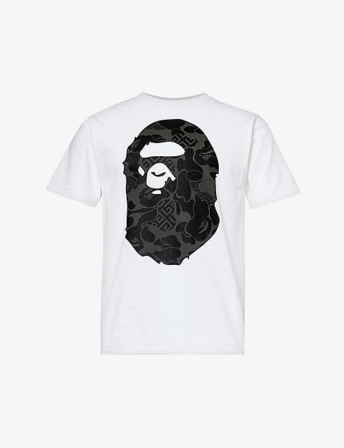 A BATHING APE: Asia Camo brand-print cotton-jersey T-shirt