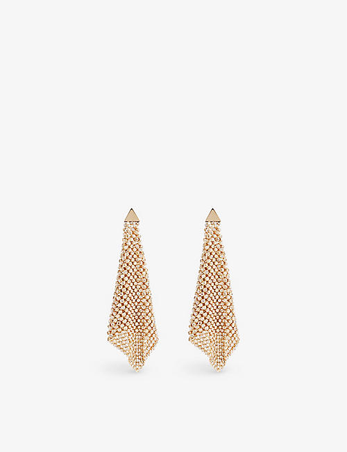 RABANNE: Bouclé chainmail earrings