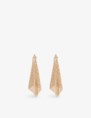 Rabanne Women's Gold / Topaz Bouclé Chainmail Earrings