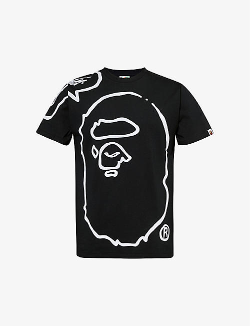 A BATHING APE: A Bathing Ape x Joshua Vides branded-print cotton-jersey T-shirt