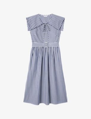 LK BENNETT: Beau stripe cotton midi dress