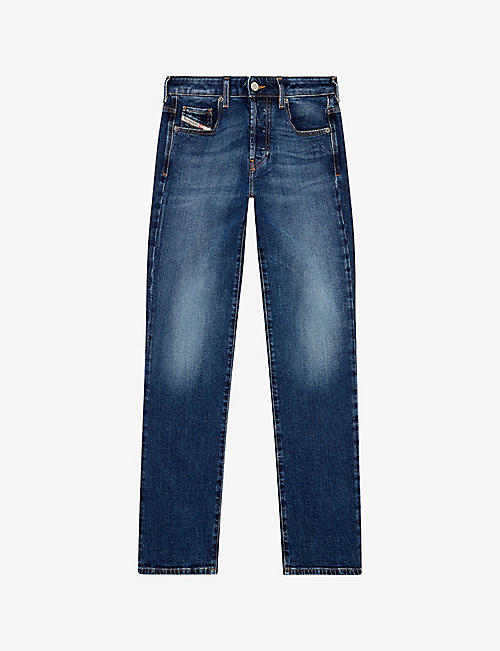 DIESEL: 1989 D-Mine slim-fit, straight-leg mid-rise stretch-denim jeans