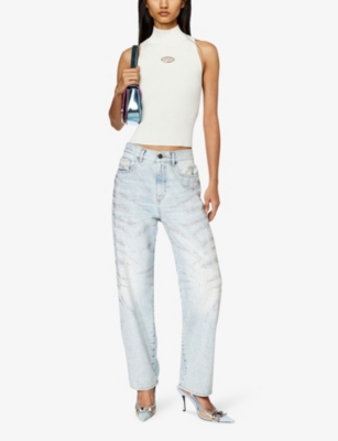 DIESEL: M-Onervax logo-plaque woven top