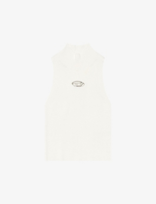 DIESEL: M-Onervax logo-plaque woven top